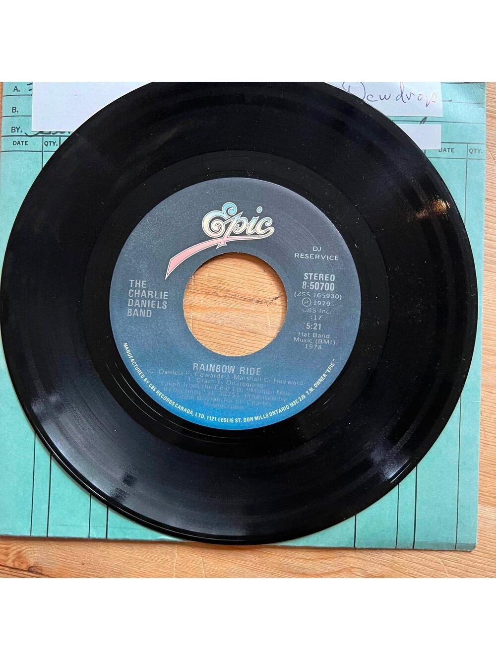 The Charlie Daniels Band - Rainbow Ride 45rpm VG+ R10